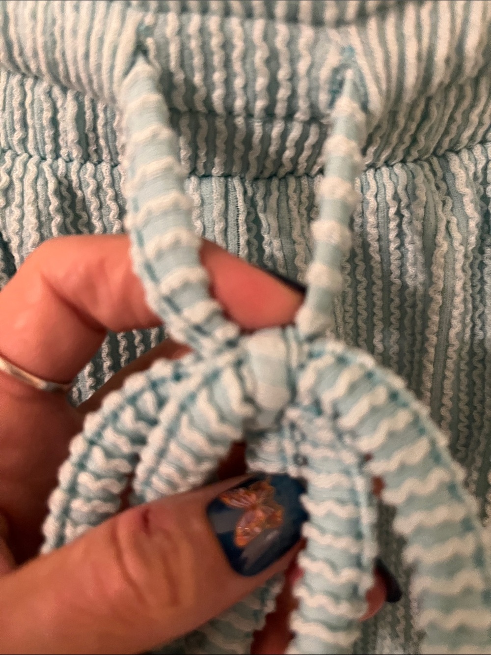 Zenana Outfitters Soft Waffle Knit Shorts and shirt in light blue. Never worn. - Picture 6 of 8